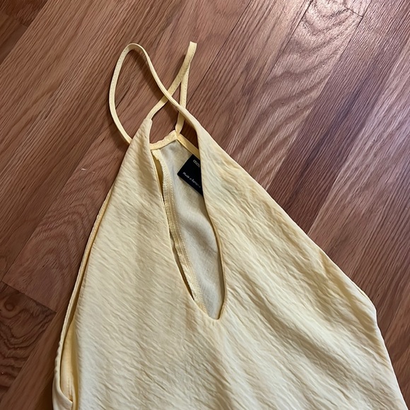 ASOS Design Yellow High Neck Dress - Picture 4 of 5
